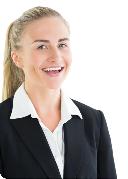 Happy notary public ready to help you