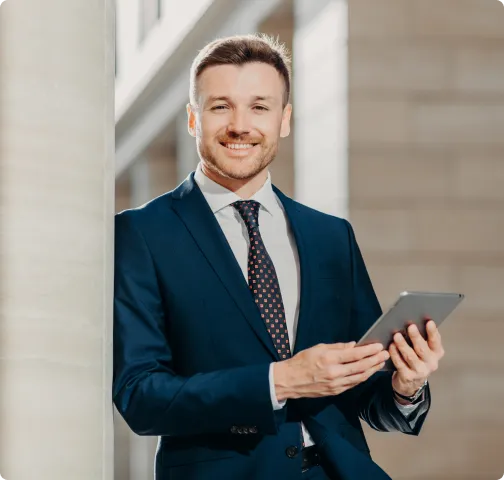 Notary public man in suite